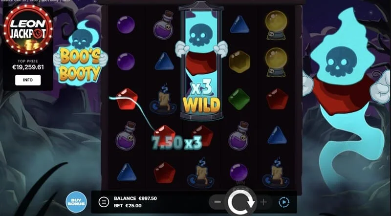 Boo's Booty - vitória no jogo base com símbolo Expanding
